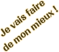 Je vais faire de mon mieux !
