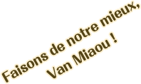 Faisons de notre mieux, Van Miaou !